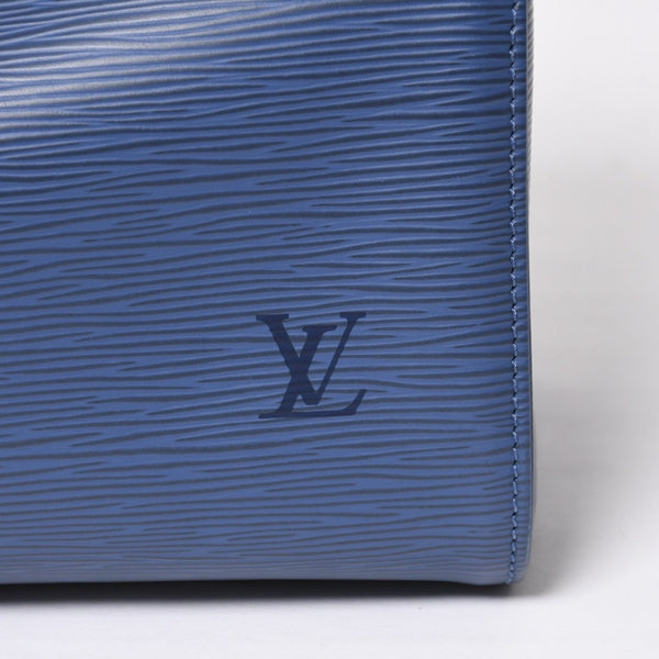 Very Good Condition LOUIS VUITTON Handbag Speedy 25 M5923G Miltille Epi Navy Silver Hardware Used 4a009798