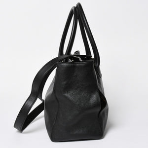 CHANEL Executive Medium Tote Bag No. 6 Coco Mark Caviar Skin Black Good Used 4a009757