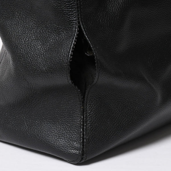 CHANEL Executive Medium Tote Bag No. 6 Coco Mark Caviar Skin Black Good Used 4a009757