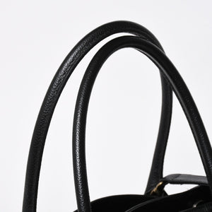 CHANEL Executive Medium Tote Bag No. 6 Coco Mark Caviar Skin Black Good Used 4a009757