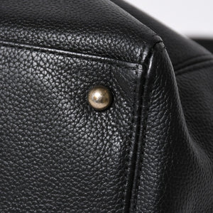 CHANEL Executive Medium Tote Bag No. 6 Coco Mark Caviar Skin Black Good Used 4a009757