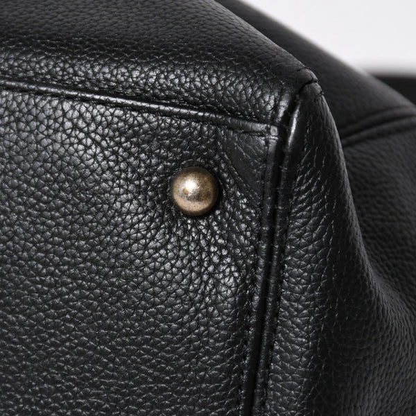 CHANEL Executive Medium Tote Bag No. 6 Coco Mark Caviar Skin Black Good Used 4a009757