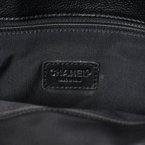 CHANEL Executive Medium Tote Bag No. 6 Coco Mark Caviar Skin Black Good Used 4a009757