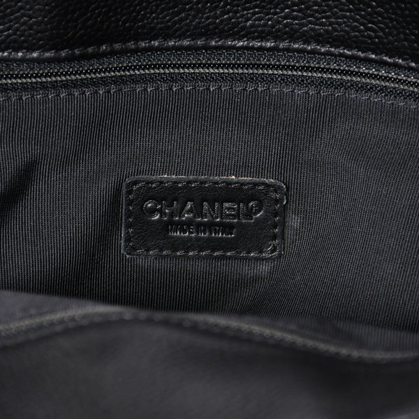 CHANEL Executive Medium Tote Bag No. 6 Coco Mark Caviar Skin Black Good Used 4a009757