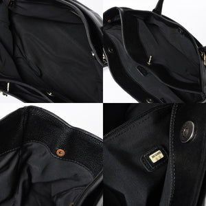CHANEL Executive Medium Tote Bag No. 6 Coco Mark Caviar Skin Black Good Used 4a009757