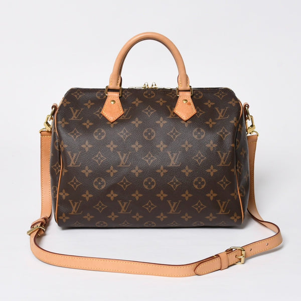 Very Good Condition LOUIS VUITTON Monogram Speedy Bandouliere 30 Handbag M41222 Monogram Brown Gold Hardware Used 4a009699