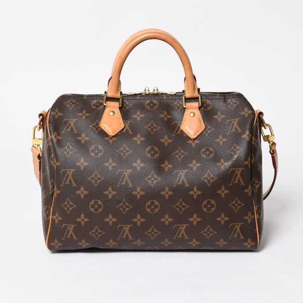 Very Good Condition LOUIS VUITTON Monogram Speedy Bandouliere 30 Handbag M41222 Monogram Brown Gold Hardware Used 4a009699