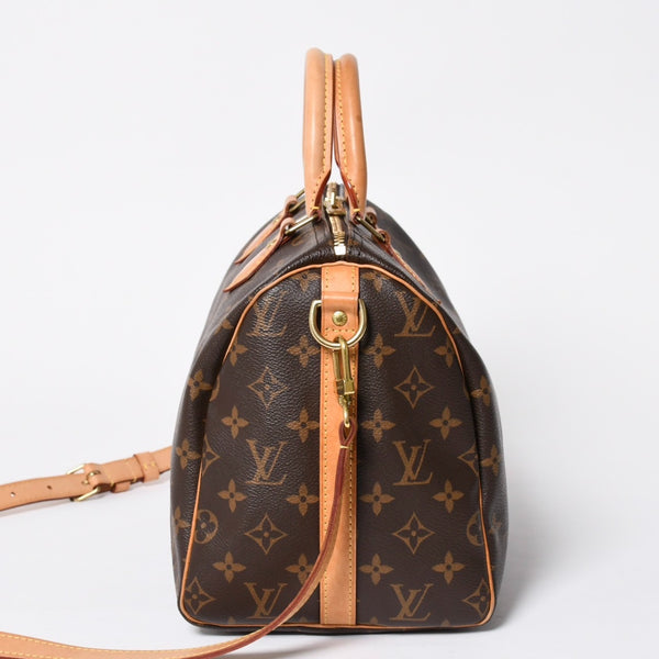 Very Good Condition LOUIS VUITTON Monogram Speedy Bandouliere 30 Handbag M41222 Monogram Brown Gold Hardware Used 4a009699