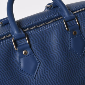Very Good Condition LOUIS VUITTON Handbag Speedy 25 M5923G Miltille Epi Navy Silver Hardware Used 4a009798