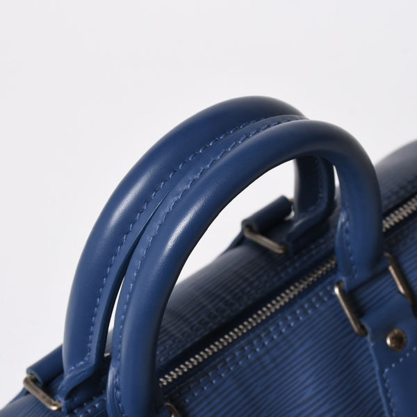 Very Good Condition LOUIS VUITTON Handbag Speedy 25 M5923G Miltille Epi Navy Silver Hardware Used 4a009798