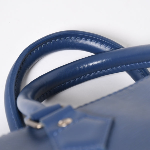 Very Good Condition LOUIS VUITTON Handbag Speedy 25 M5923G Miltille Epi Navy Silver Hardware Used 4a009798