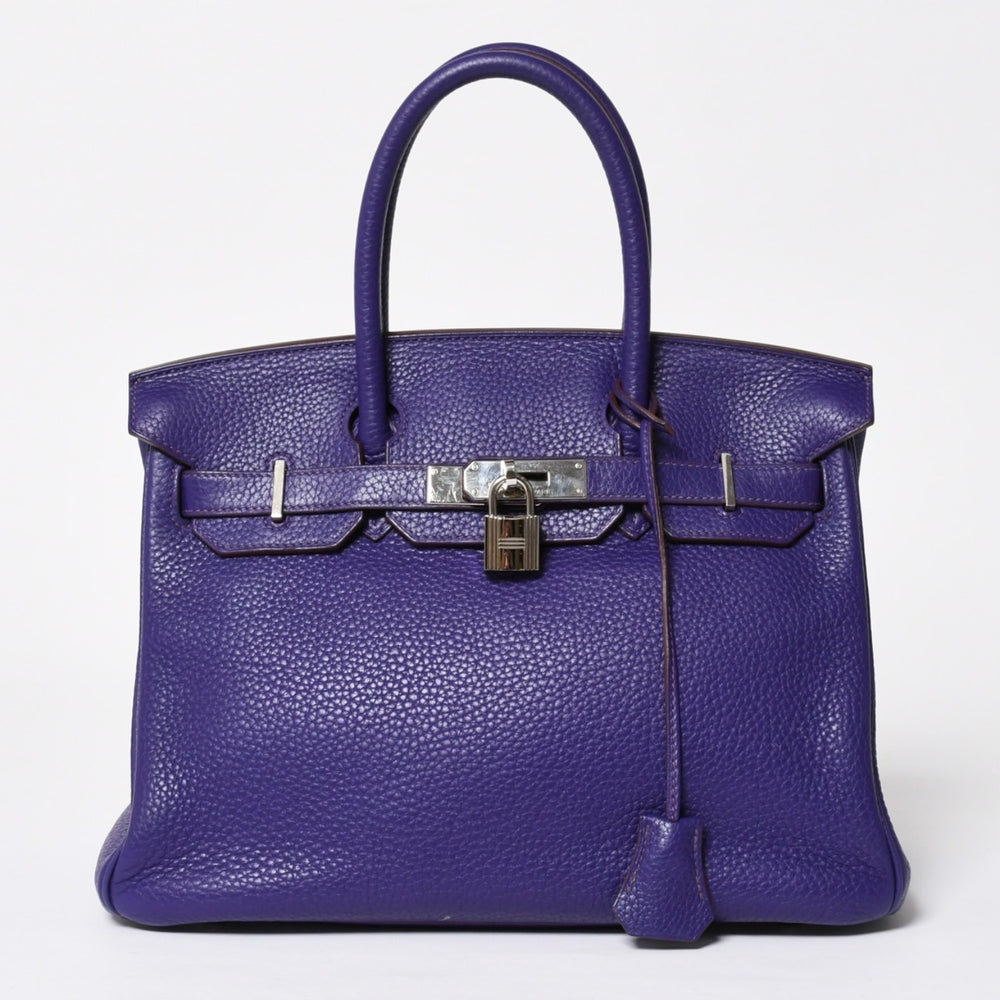 極美品 HERMES エルメス BIRKIN 30 バーキン30 ハンドバッグ ヴァイオレット パープル トリヨンクレマンス SV金具 ◻︎N刻印 中古 4a009802