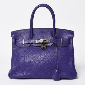 極美品 HERMES エルメス BIRKIN 30 バーキン30 ハンドバッグ ヴァイオレット パープル トリヨンクレマンス SV金具 ◻︎N刻印 中古 4a009802