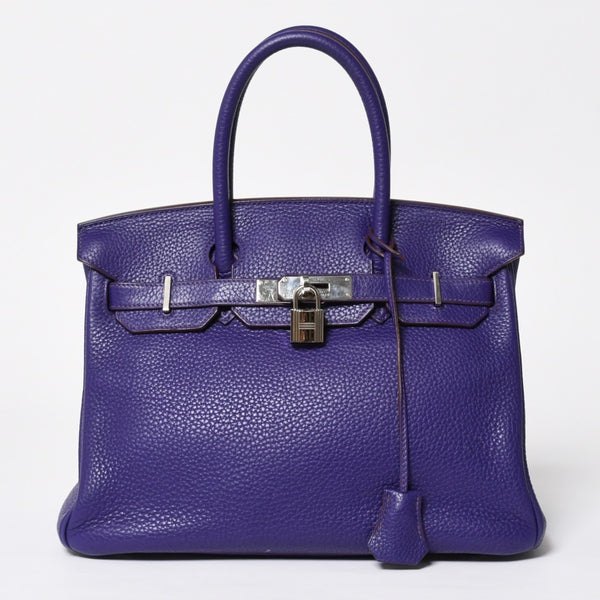 極美品 HERMES エルメス BIRKIN 30 バーキン30 ハンドバッグ ヴァイオレット パープル トリヨンクレマンス SV金具 ◻︎N刻印 中古 4a009802