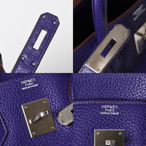 極美品 HERMES エルメス BIRKIN 30 バーキン30 ハンドバッグ ヴァイオレット パープル トリヨンクレマンス SV金具 ◻︎N刻印 中古 4a009802