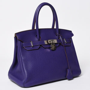 極美品 HERMES エルメス BIRKIN 30 バーキン30 ハンドバッグ ヴァイオレット パープル トリヨンクレマンス SV金具 ◻︎N刻印 中古 4a009802