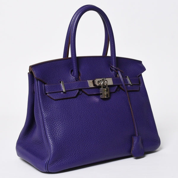 極美品 HERMES エルメス BIRKIN 30 バーキン30 ハンドバッグ ヴァイオレット パープル トリヨンクレマンス SV金具 ◻︎N刻印 中古 4a009802