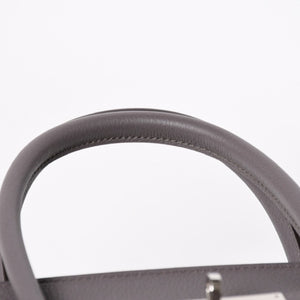 Like new HERMES Birkin 40 Ethane Togo 40cm X stamped silver hardware handbag used 4a009800
