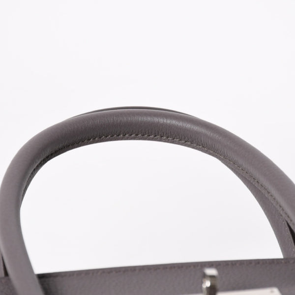 Like new HERMES Birkin 40 Ethane Togo 40cm X stamped silver hardware handbag used 4a009800