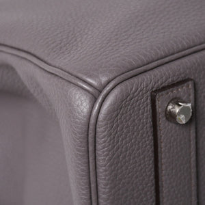 Like new HERMES Birkin 40 Ethane Togo 40cm X stamped silver hardware handbag used 4a009800
