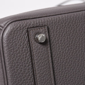 Like new HERMES Birkin 40 Ethane Togo 40cm X stamped silver hardware handbag used 4a009800