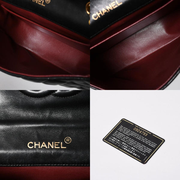 極美品 CHANEL シャネル ホーボー チェーンショルダーバッグ 0番台 ココマーク ラムスキン ブラック ゴールド金具 中古 4a009803