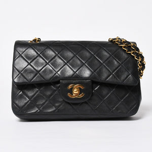 CHANEL CHANEL Matelasse 23 W Flap W Chain Shoulder Bag No. 2 Coco Mark Lambskin A01113 Black Good Condition Used 4a009705