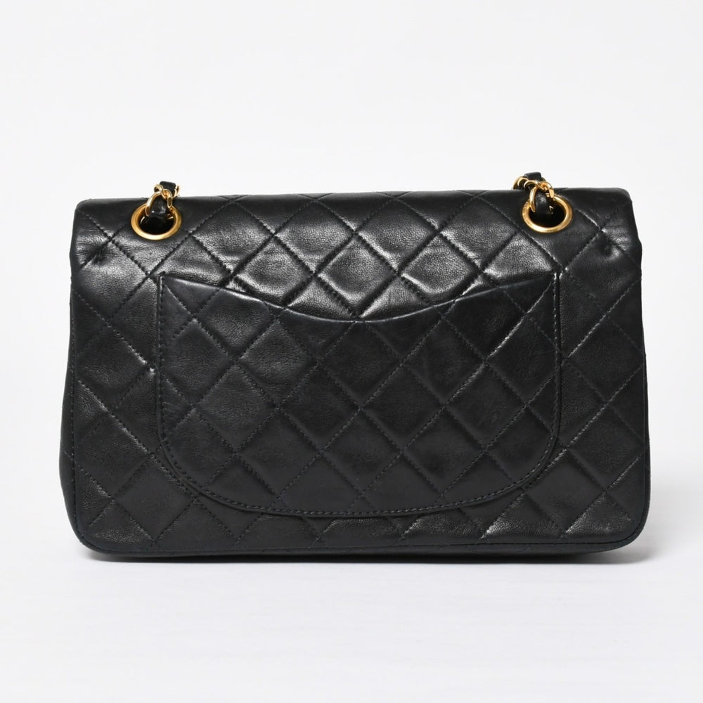 CHANEL シャネル マトラッセ23 Wフラップ Wチェーンショルダーバッグ 2番台 ココマーク ラムスキン A01113 ブラック 美品 中古 4a009705