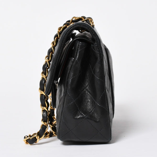 CHANEL CHANEL Matelasse 23 W Flap W Chain Shoulder Bag No. 2 Coco Mark Lambskin A01113 Black Good Condition Used 4a009705