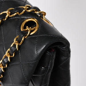 CHANEL CHANEL Matelasse 23 W Flap W Chain Shoulder Bag No. 2 Coco Mark Lambskin A01113 Black Good Condition Used 4a009705