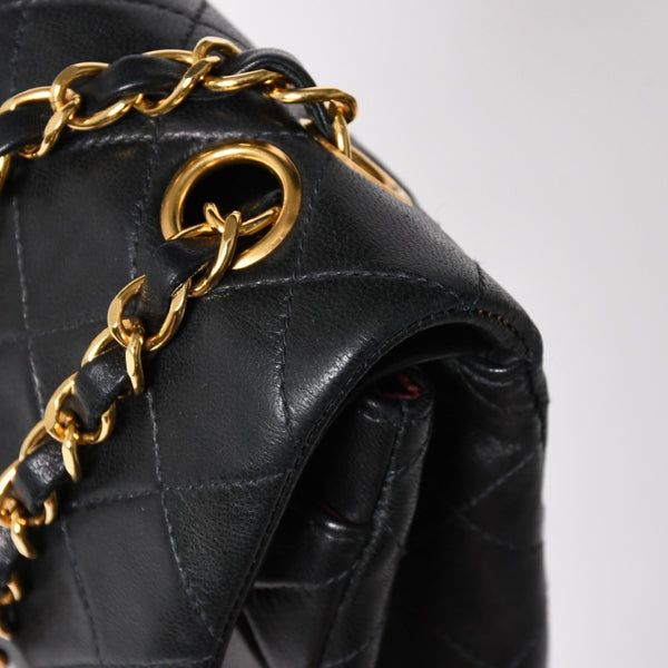 CHANEL CHANEL Matelasse 23 W Flap W Chain Shoulder Bag No. 2 Coco Mark Lambskin A01113 Black Good Condition Used 4a009705