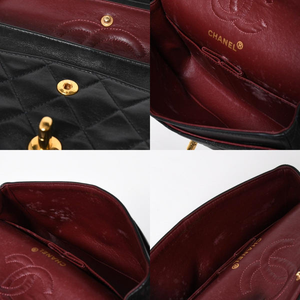 CHANEL CHANEL Matelasse 23 W Flap W Chain Shoulder Bag No. 2 Coco Mark Lambskin A01113 Black Good Condition Used 4a009705