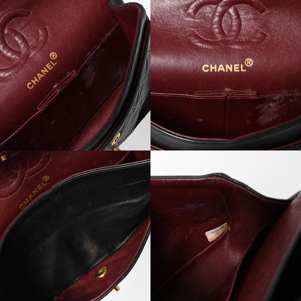 CHANEL CHANEL Matelasse 23 W Flap W Chain Shoulder Bag No. 2 Coco Mark Lambskin A01113 Black Good Condition Used 4a009705
