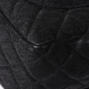 極美品 CHANEL シャネル デカマトラッセ30 Sフラップ Wチェーンショルダーバッグ 30番台 ココマーク デニム ブラック 中古 4a009776
