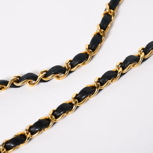 極美品 CHANEL シャネル ホーボー チェーンショルダーバッグ 0番台 ココマーク ラムスキン ブラック ゴールド金具 中古 4a009803