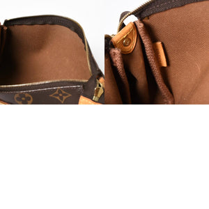 極美品 LOUIS VUITTON ルイヴィトン ポシェット エヴァ モノグラム M95567 ブラウン ゴールド金具 中古 4a009733