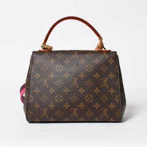 極美品 LOUIS VUITTON ルイヴィトン モノグラム クリュニーBB ショルダーバッグ M42738 ブラウン ピンク ゴールド金具 中古 4a009805