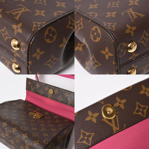 極美品 LOUIS VUITTON ルイヴィトン モノグラム クリュニーBB ショルダーバッグ M42738 ブラウン ピンク ゴールド金具 中古 4a009805