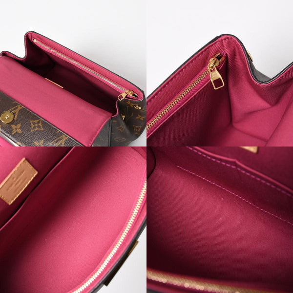 極美品 LOUIS VUITTON ルイヴィトン モノグラム クリュニーBB ショルダーバッグ M42738 ブラウン ピンク ゴールド金具 中古 4a009805