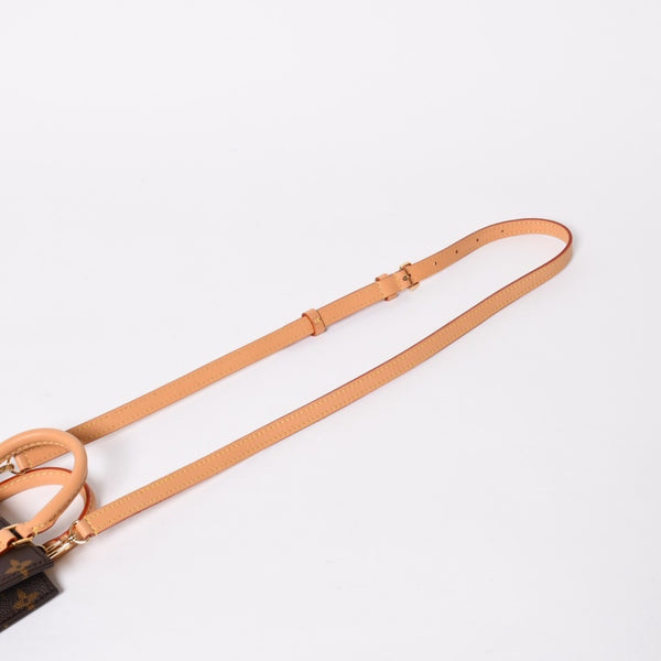 Like new LOUIS VUITTON Shoulder bag M81295 Petit Sac Plat Monogram Brown Gold hardware Used 4a009598