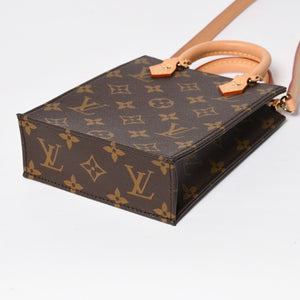 Like new LOUIS VUITTON Shoulder bag M81295 Petit Sac Plat Monogram Brown Gold hardware Used 4a009598
