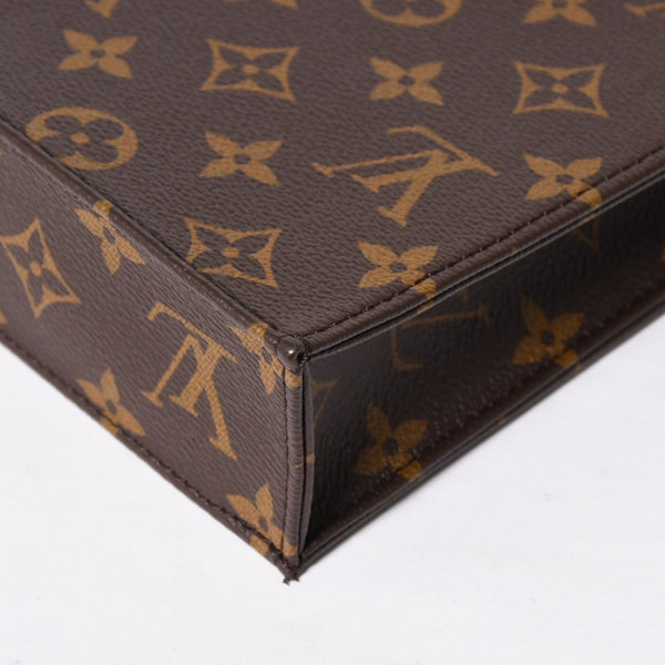 Like new LOUIS VUITTON Shoulder bag M81295 Petit Sac Plat Monogram Brown Gold hardware Used 4a009598