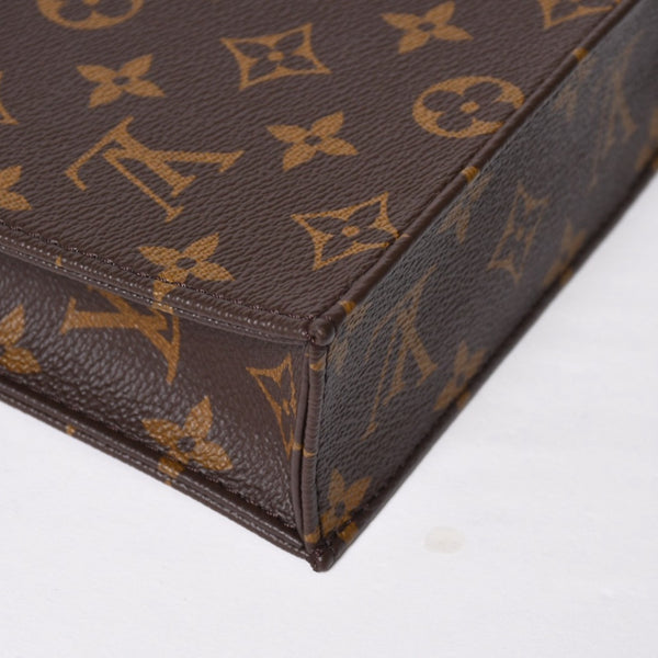 Like new LOUIS VUITTON Shoulder bag M81295 Petit Sac Plat Monogram Brown Gold hardware Used 4a009598