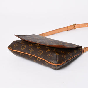 Very good condition LOUIS VUITTON Musette Tango shoulder bag M51257 Monogram canvas SP0091 Brown Gold hardware Used 4a009748