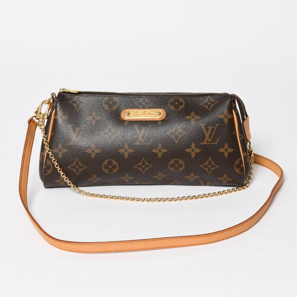 Very good condition LOUIS VUITTON Pochette Eva Monogram M95567 Brown Gold hardware Used 4a009733