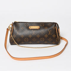 極美品 LOUIS VUITTON ルイヴィトン ポシェット エヴァ モノグラム M95567 ブラウン ゴールド金具 中古 4a009733