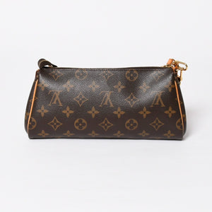 極美品 LOUIS VUITTON ルイヴィトン ポシェット エヴァ モノグラム M95567 ブラウン ゴールド金具 中古 4a009733