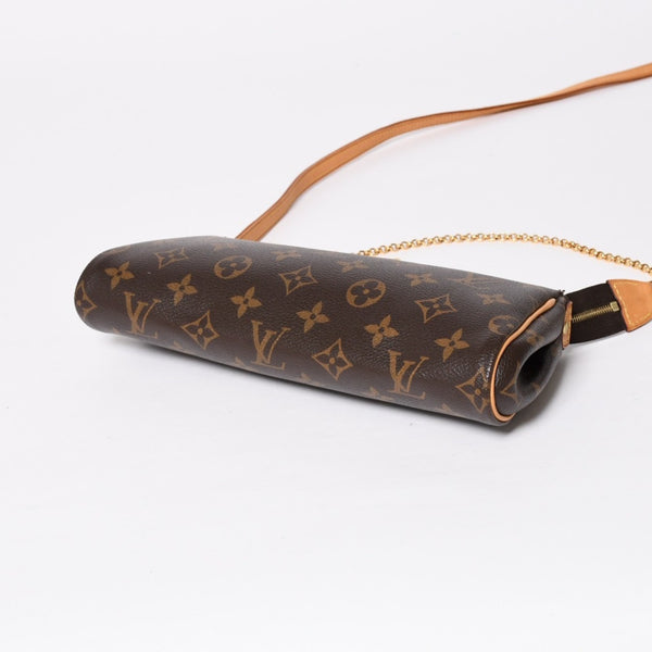 極美品 LOUIS VUITTON ルイヴィトン ポシェット エヴァ モノグラム M95567 ブラウン ゴールド金具 中古 4a009733