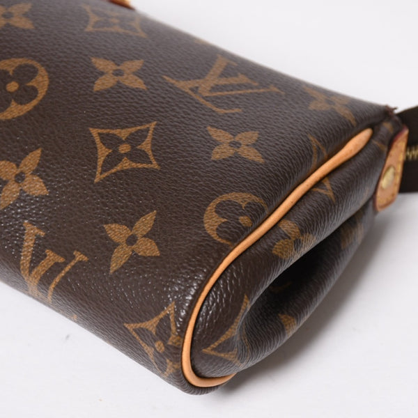 極美品 LOUIS VUITTON ルイヴィトン ポシェット エヴァ モノグラム M95567 ブラウン ゴールド金具 中古 4a009733