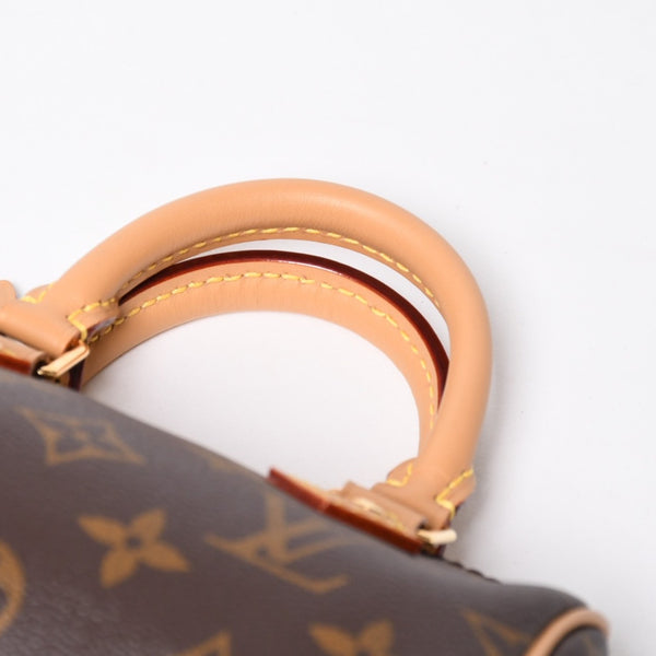 Like new LOUIS VUITTON Nano Speedy Handbag 2WAY Bag M81085 Monogram PVC Used Leather Gold Hardware 4a001234